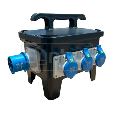 Syntax MP12 Single Phase 32AMP Portable Distribution Box With 16 AMP Socket Outlet IP44 Waterproof