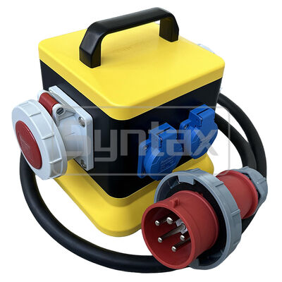 Syntax MZ6 IP67 Waterproof Portable Distribution Box 32A/5P Three Phase 400v With 1.8m built-in Power Cord Outdoors 20*20*21.5CM
