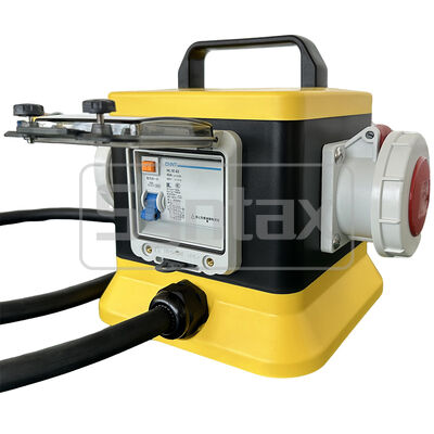 Syntax MZ6 IP67 Waterproof Portable Distribution Box 32A/5P Three Phase 400v With 1.8m built-in Power Cord Outdoors 20*20*21.5CM