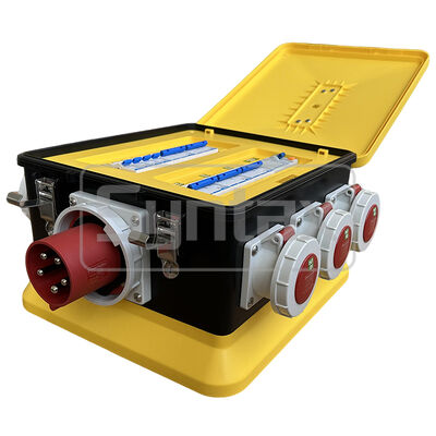 Syntax MZ24 IP67 Waterproof Portable Power Distribution Boards For 63A 400v Three Phase Electrical Supply Outdoors 37.7*34.8*27.7CM