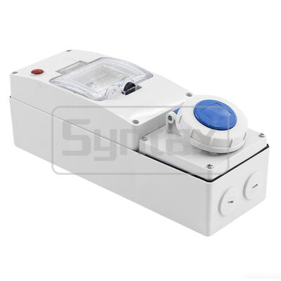 Syntax UBM316 Single Phase 16A/3P 220v Industrial Socket Outlet Box IP66 Waterproof Supply Box 101*294*135mm