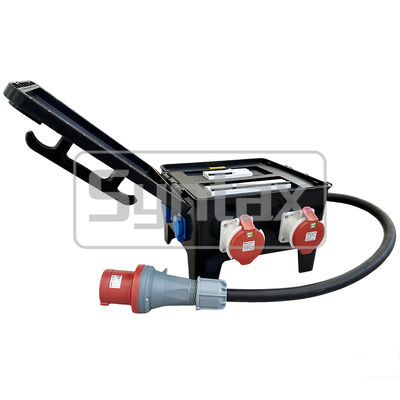Syntax MP24 IP67 Waterproof Portable Power Distribution Unit 63A/5P with 1.2m Rubber Cable Protected by Schneider RCCB