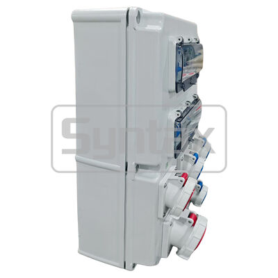 Syntax JS5 Wall-Mounted & Portable Industrial Power Distribution Box 63AMP 3 Phase IP65 Waterproof with RCBO Protected 360*540*180mm