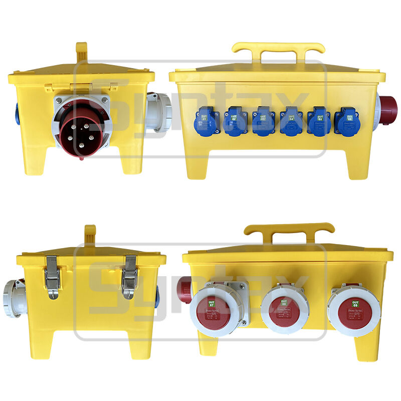Syntax MP36 Portable Power Distribution Boxes IP67 Waterproof 125A/5P Inlet Three Phase Electric Power Distro 47.8*34*33CM