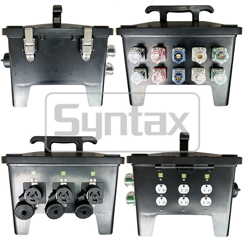 Syntax MP24 IP67 NEMA Waterproof Spider Box Temp Power Supply Electrical Power Distribution Input 200A 120/208V Duplex Receptacle