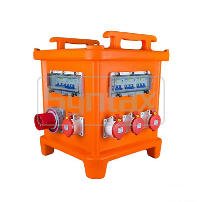 Scatola di distribuzione di alimentazione portatile Syntax MK2 125A 3PH 400v HDPE impermeabile Distro Box 46*46*55CM