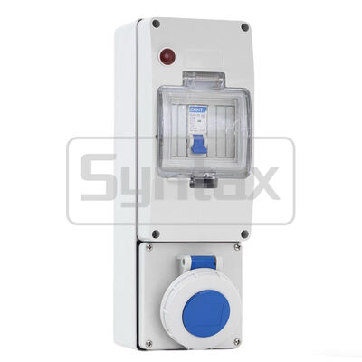 Sintassi UBM316 IP66 Casella di uscita a presa industriale impermeabile con 16A 3P 220V e contatti in ottone placcato al nichel