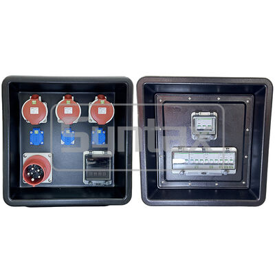 Syntax MD1 Trifase 63A/5P HDPE Box di Distribuzione Portatile IP67 Impermeabile per Applicazioni di Illuminazione Palco