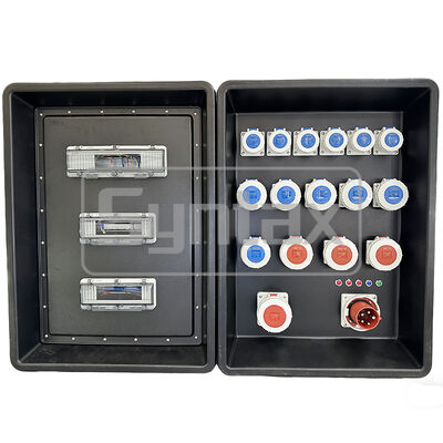 Syntax MD4 Tre Fase 63AMP IP67 Acque resistenti HDPE Portable Power Distribution Board Per Eventi Sportivi FIFA In Qatar 630x430x900mm