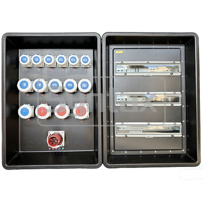 Syntax MD4 IP67 Acque resistenti HDPE Portable Power Distribution Box Phase Three 63A/5P per eventi all'aperto FIFA In Qatar